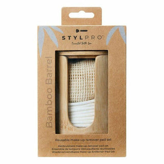 Make Up Remover Set Stylideas Stylpro Cotton Bamboo Reusable (10 pcs) - Dulcy Beauty