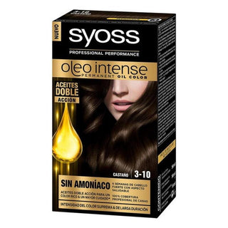 Permanent Dye Syoss Olio Intense Ammonia-free Nº 3,10 Brown - Dulcy Beauty