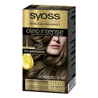 Permanent Dye Syoss Olio Intense Ammonia-free Nº 5,10 Light Brown - Dulcy Beauty