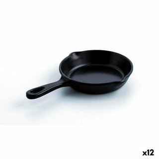 Pan for Serving Aperitifs Quid A'bordo Black Plastic (12 Units) (Pack