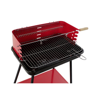 Charcoal Barbecue with Stand DKD Home Decor Red 53 x 37 x 80 cm Steel