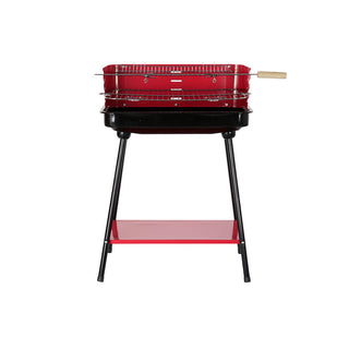 Charcoal Barbecue with Stand DKD Home Decor Red 53 x 37 x 80 cm Steel