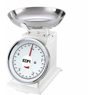 retro kitchen scales EDM White 5 kg 20,5 x 4 cm