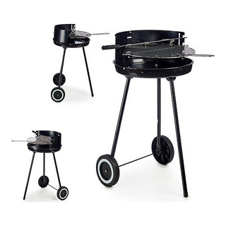 Coal Barbecue with Wheels Stainless steel Iron (41,5 x 71 x 42,5 cm)