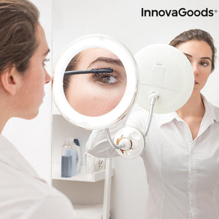 LED magnifying mirror with Flexible Arm and Suction Pad Mizoom - Dulcy Beauty