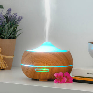 Aroma Diffuser Humidifier with Multicolour LED Wooden-Effect