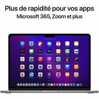 الكمبيوتر المحمول Apple MacBook Air مقاس 13.6 بوصة وذاكرة الوصول العشوائي (RAM) سعة 8 جيجابايت وسعة 512 جيجابايت من طراز Azerty الفرنسي AZERTY