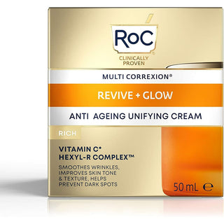 Crema antienvejecimiento ROC multi correxion Revive + GLOW (50 ml)