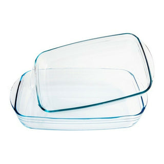 Set of Oven Dishes Pyrex Classic Transparent Borosilicate Glass (2