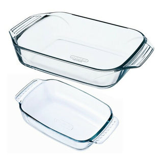 Set ovengerechten Pyrex klassiek transparant glas (2 pc's)