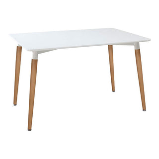 Table à manger Atmosphera Roka Beech Wood White (150 x 80 x 74 cm)