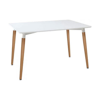 Tavolo da pranzo atmosfera roka faggio in legno bianco (150 x 80 x 74 cm)