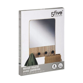 Wall mirror 5five Door Hanger Natural (50 x 37 x 6 cm)