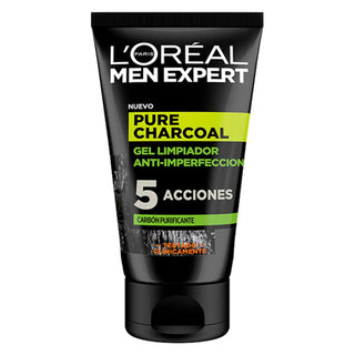 Facial Cleansing Gel Pure Charcoal L'Oreal Make Up 107 (100 ml) 100 ml - Dulcy Beauty