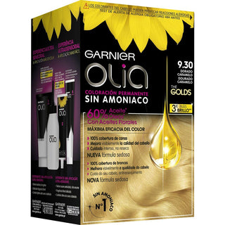 Dye No Ammonia Garnier Olia 9,30 - Dorado caramelo (54 ml) - Dulcy Beauty