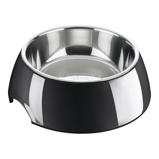 Dog Feeder Hunter Melamin Stainless steel Black 160 ml (14,5 x 14,5 x