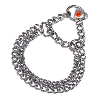 Collar de perros HS Sprenger Silver 2 mm de doble enlaces (35 cm)