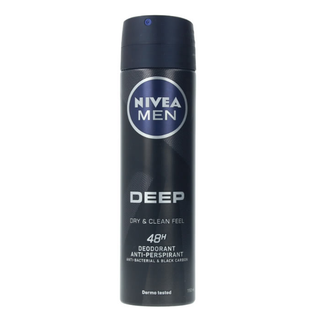 Nivea Men Deep Black Carbon Spray deodorant 150 ml