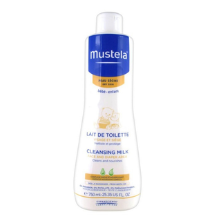 Mustela Reinigungsmilch für trockene Haut 750 ml