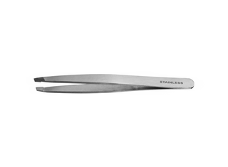 Eurostil Edelstahl-Haarentfernungspinzette mit schräger Spitze, 9,5 cm