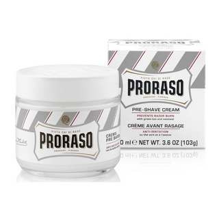 Proraso weiße Pre-Shave-Creme für empfindliche Haut, 100 ml