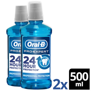 Oral-B Pro-Expert Płyn do płukania jamy ustnej Profesjonalna ochrona 500ml Zestaw 2 sztuki