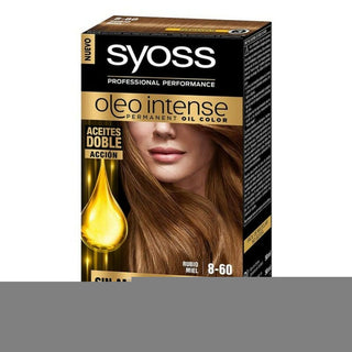 Permanent Dye Syoss Olio Intense Ammonia-free Nº 8,60 Honey Blonde - Dulcy Beauty
