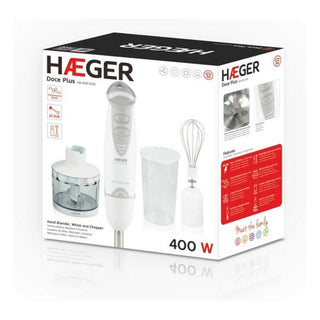 Hand-held Blender Haeger Doce plus White 400 W 400W - GURASS APPLIANCES