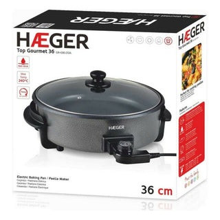 Multi-purpose Electric Cooking Grill Haeger Top Gourmet 36 cm 1500 W