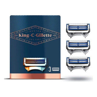 Shaving Blade Refill King C Gillette Gillette King (3 uds) - Dulcy Beauty