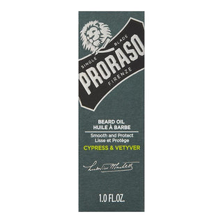 Beard Oil Proraso Cypress & Vetyver (30 ml) - Dulcy Beauty