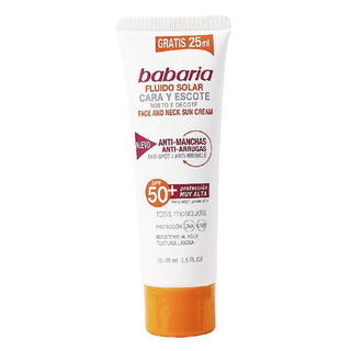 Facial Sun Cream SOLAR ADN SENSITIVE Babaria Spf 50 (75 ml) (Unisex) - Dulcy Beauty
