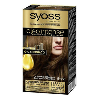 Permanent Dye Syoss Olio Intense Ammonia-free Nº 5,86 Brown Caramel - Dulcy Beauty