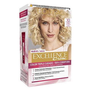 Permanent Dye Excellence L'Oreal Make Up Light Blonde Nº 10 - Dulcy Beauty