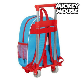 3d schooltas met wielen 705 Mickey Mouse clubhuis lichtblauw