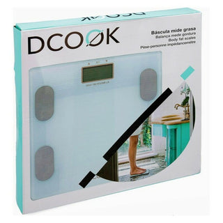 Digital Bathroom Scales Dcook White Plastic Tempered glass (30 x 30 x