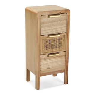 Cassetto di cassetti versa Rattan MDF Wood (24 x 66 x 30 cm)