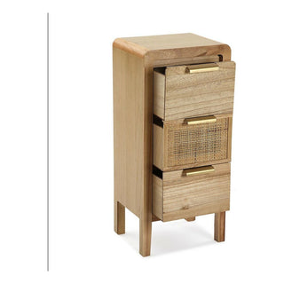 Cassetto di cassetti versa Rattan MDF Wood (24 x 66 x 30 cm)