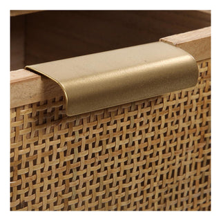 Cassetto di cassetti versa Rattan MDF Wood (24 x 66 x 30 cm)