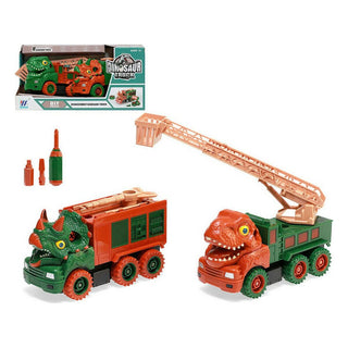 Baufahrzeuge Kran Lastwagen Dinosaurier 31 x 16 cm