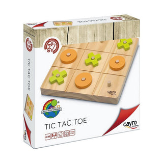 Three-in-a-Row Game Cayro Tic Tac Toe Wood 20 x 20 x 4 cm