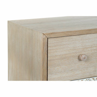 Chest of drawers 80 x 42 x 80 cm Natural White Leaf