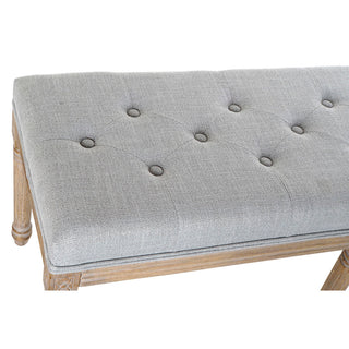 Banc dkd Home Décoration bois gris clair bois en caoutchouc naturel en caoutchouc 122 x