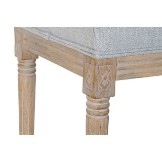 Banc dkd Home Décoration bois gris clair bois en caoutchouc naturel en caoutchouc 122 x