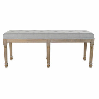 Banc dkd Home Décoration bois gris clair bois en caoutchouc naturel en caoutchouc 122 x