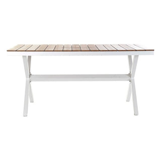 Ruokapöytä DKD -kodinsisustushartsi -alumiini 160 x 90 x 75 cm