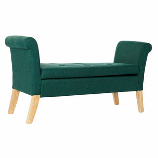 Bench DKD Home Decor 8424001795512 Natural Wood Polyester Green (130 x