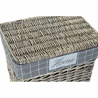 Basket set DKD Home Decor Polyester rieten traditioneel (47 x 34 x 55