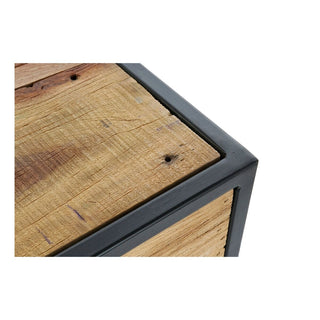 Consola de metal de madera (120 x 40 x 80 cm)