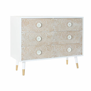 Cassetto di cassetti DKD Home Arredamento 100 x 42 x 80 cm di plastica bianca